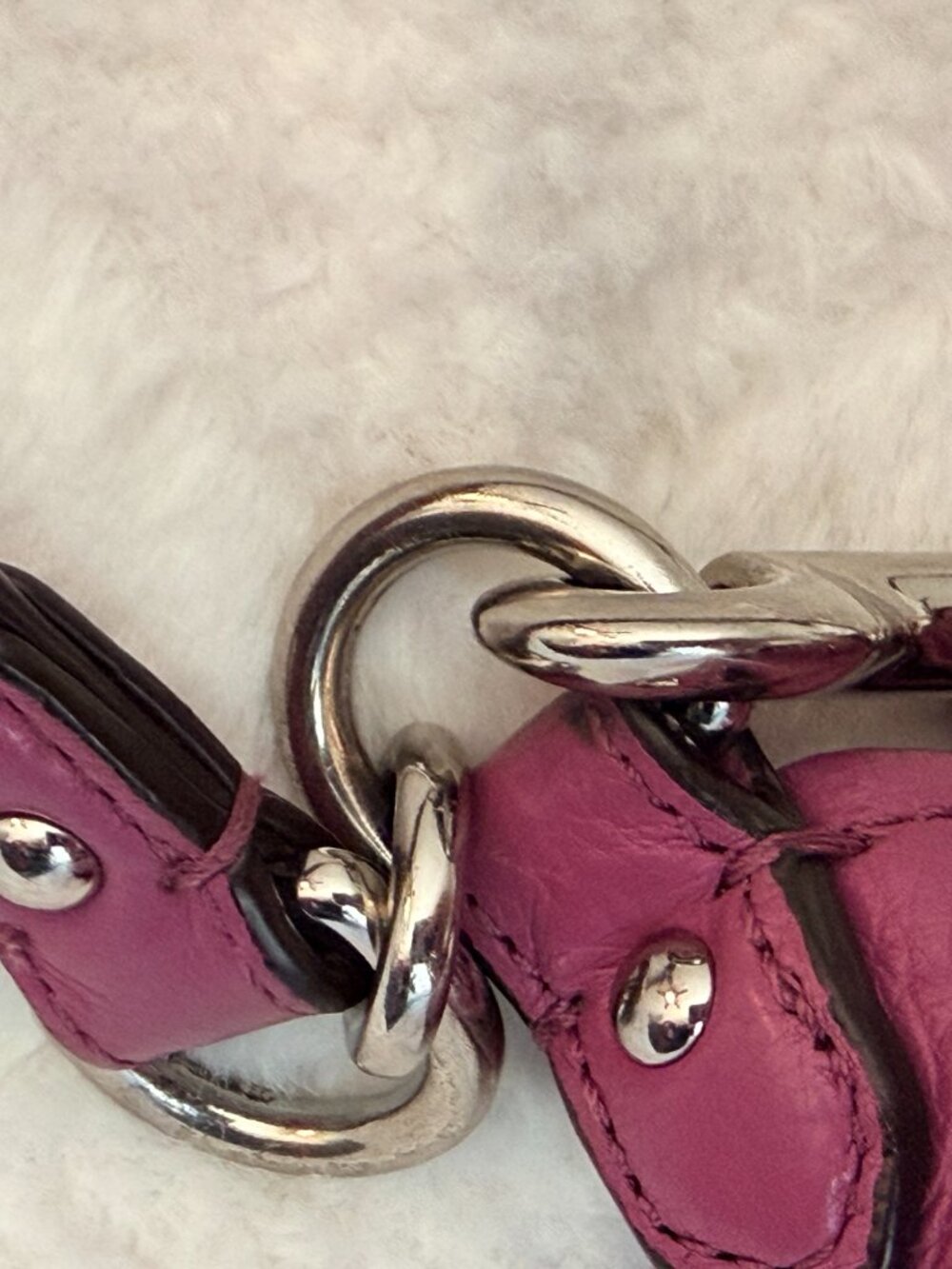 Coach Pebbled Leather Drawstring Bucket Bag - Raspberry Pink - Picture 4 of 13